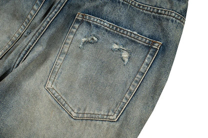 Harajuku Streetwear Washed Dirty Baggy Blue Jeans for Men and Women Straight Vintage Casual Denim Trousers Ropa Hombre Cargos Street King Limited