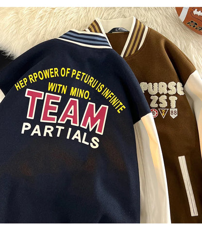 bomber jacket men women high quality suede fabric ins hip hop streetwear varsity jackets new brand baseball coat unique default style 5106