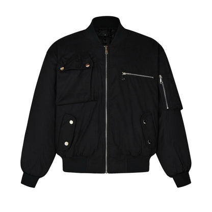 High Street Pilot Cotton Jackets Mens Thickening Winter Tooling Trendy Profile Warm Bomber Coats Unisex Baseball Collar Parkas Street King Limited
