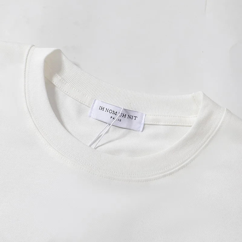 Black White IH NOM UH NIT Short Sleeve Tops Tee Men Woman Best Quality Simplicity Cotton Loose Versatile T Shirts Street King Limited