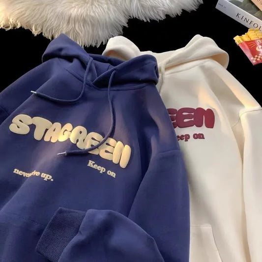 Oversized Flame Street Hoodie for Men