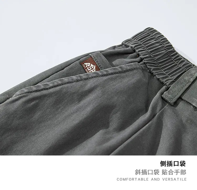 japanese casual pants mens spring autumn loose fashion solid color simple elastic waist sports pants man harem trousers unique default style 2163