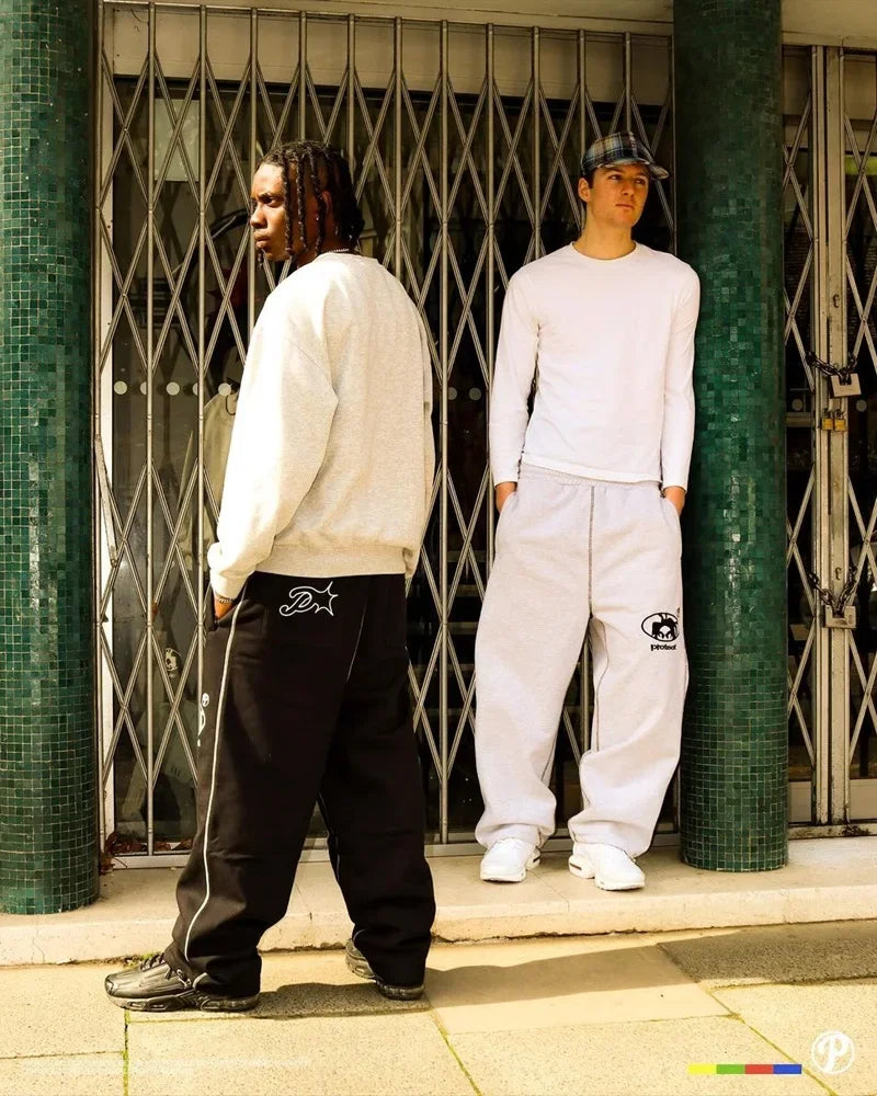 American Fashion Trend Hot Spot Loose Pants Men Women Y2K New Street Hip Hop Vintage Wide-leg Pants Couple Harajuku Casual Pants Street King Limited