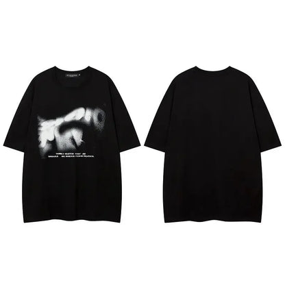 American Cotton Retro Street Graphic T shirt Fashion Y2K Loose Hip Hop Simple Personality Women kawaii clothes T shirt Street King Limited