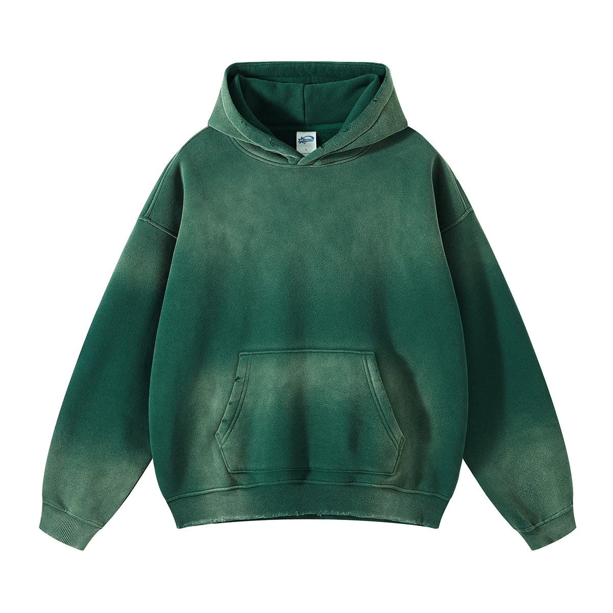 Autumn and Winter Washing Spray Dyeing Baggy Hoodies Distressed Hip Hop Gradient Men's and Women's Oversize Hooded Sweatshirts Street King Limited