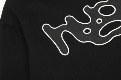 Harajuku Logo Embroidery Thick Fleece Hooded Hoodies for Men and Women Pullover Baggy Casual Sweatshirts Oversized Loose Hoody Street King Limited