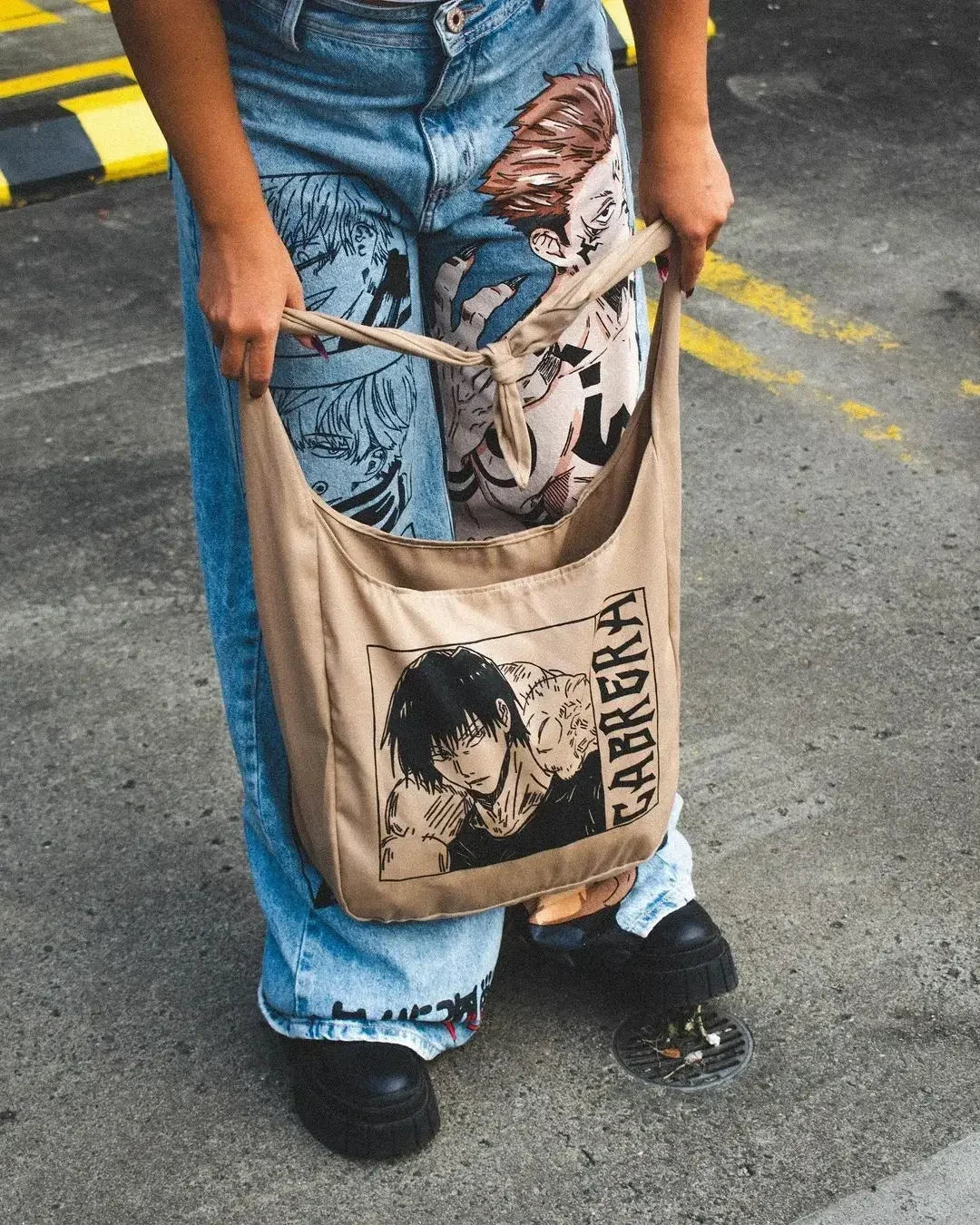 harajuku many ghost faces print y2k men s jeans popular anime baggy jeans wide leg pants streetwear trouser men clothing unique jeans style 4514