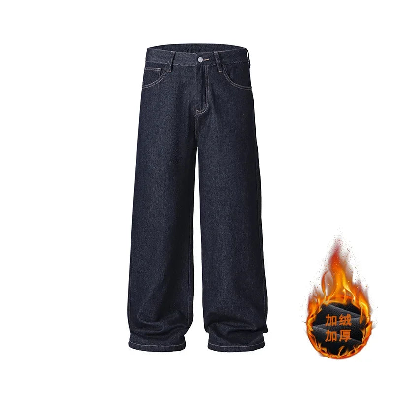 classic primary color jeans mens loose casual straight cleanfit fashion denim jeans pants man streetwear jeans trousers unique jeans style 1872