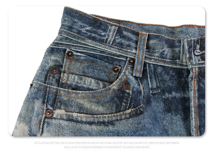 Graffiti splash ink paint baggy jeans Street King Limited