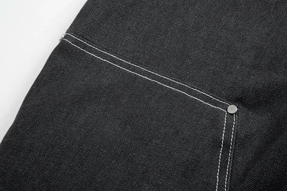 retro ankle zipper original casual logging pants mens straight streetwear baggy loose jeans cargos oversized denim trousers unique cargo style 2156