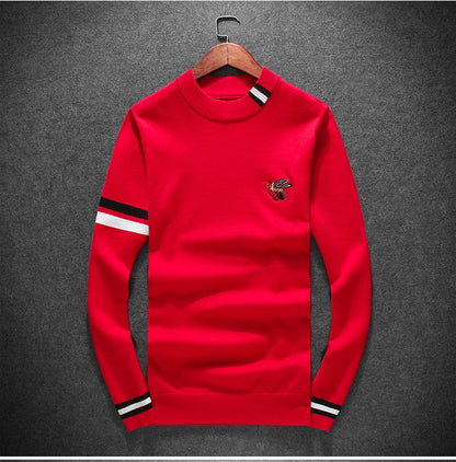 New 2022 Men Luxury gentleman Cotton embroidery Bee Striped Casual Sweaters pullover Asian Plug Size High quality Drake #M100 Street King Limited