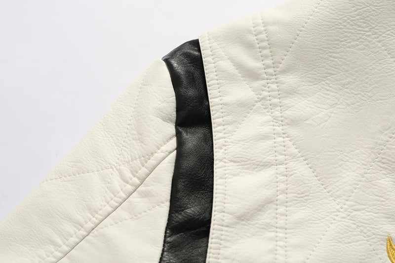 Autumn Winter Bomber Leather Jacket Men Scorpion Embroidery Hooded Jacket PU Leather Motorcycle Mens Ryan Gosling Drive Jacket Street King Limited