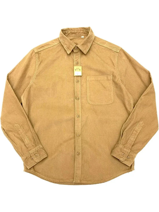 Streetwear Autumn American Casual Corduroy Long Sleeve Shirt For Men Retro Loose Autumn American Casual Corduroy Long Sleeve Shirt For Men Retro Loose Lapel Cargo Shirts 2025 New Korean Fashion Y2K Camisas Fashion Sweater Jacket With Graphic Design For Men