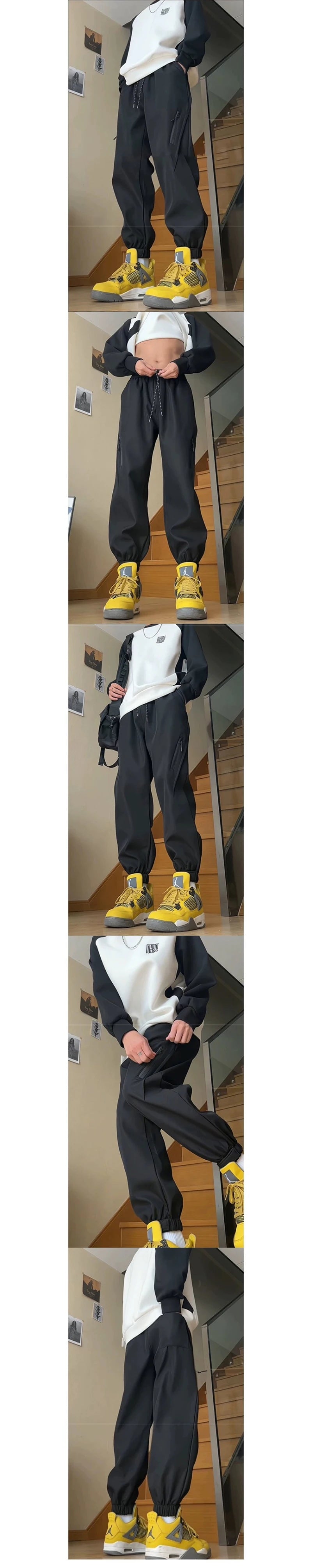 mens tactical joggers pants casual y2k multi pocket trousers streetwear techwear black sweatpants functional cargo pantalones unique joggers style 3506