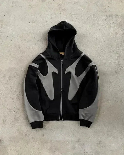 Hip Hop Long Sleeve Women New Streetwear Y2K Zip Up Hoodie Men Style Gothic Jacket Sweatshirt Harajuku Oversized Hoodie Clothes Street King Limited
