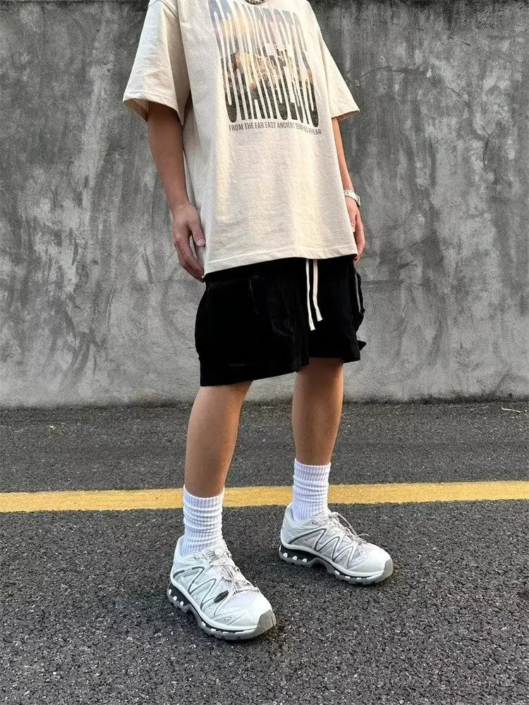 Mens Cotton Cargo Shorts Men Multi Pocket Solid Tactical Cargo Shrots Men's Outdoor Breathable Military Shorts Male 2024 Summer Street King Limited