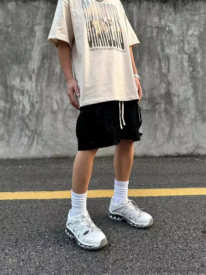 Mens Cotton Cargo Shorts Men Multi Pocket Solid Tactical Cargo Shrots Men's Outdoor Breathable Military Shorts Male 2024 Summer Street King Limited
