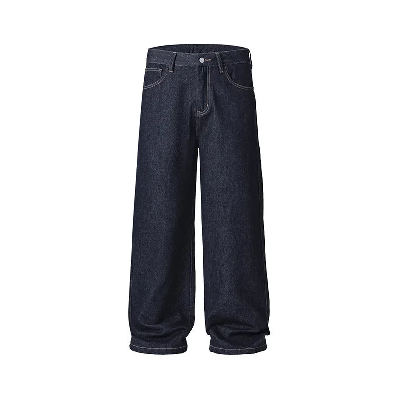 classic primary color jeans mens loose casual straight cleanfit fashion denim jeans pants man streetwear jeans trousers unique jeans style 1873