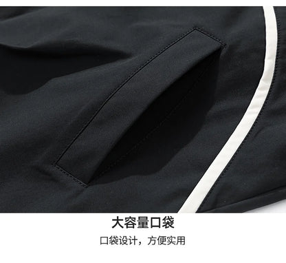 mens hooded jacket clashing colours jackets letter print jacket streetwear casual outdoor coats 2024 spring fall male clothing unique default style 5224