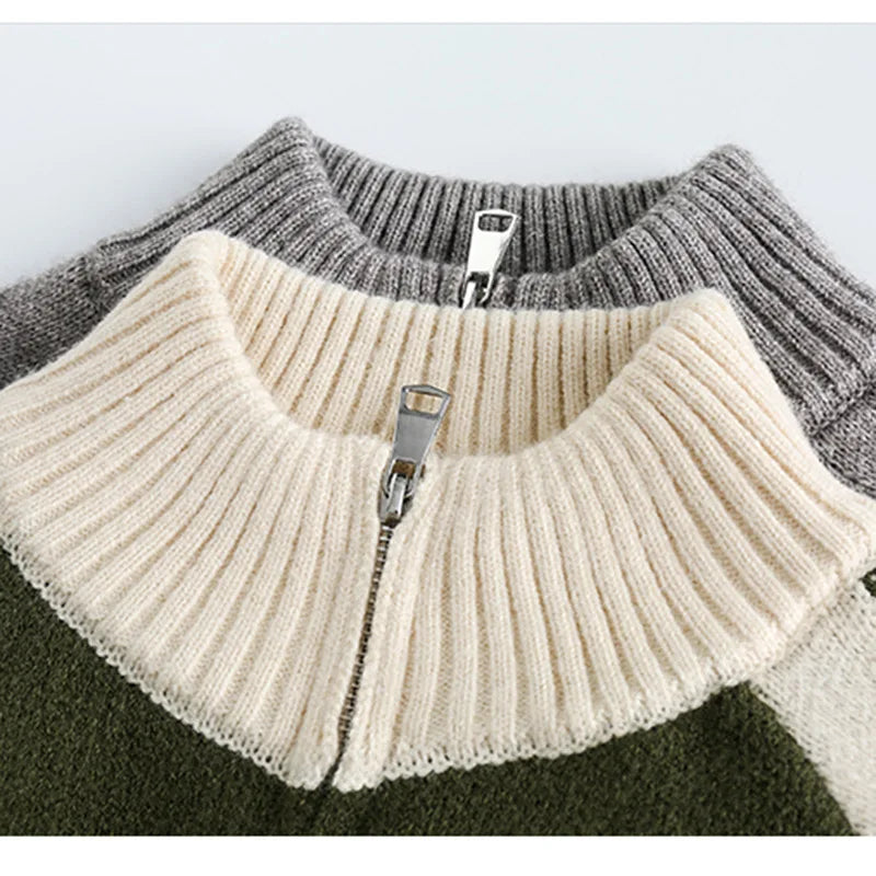 2023 College Vintage Knit Cardigan Men Harajuku Letter Print Patchwork Sweater Casual Loose Zipper Pull Homme Spring Autumn Street King Limited