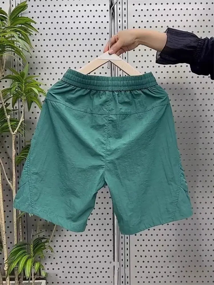 Cargo Shorts Men's Summer Thin Loose Multi-pockets Fifth Pants Quick Dry Shorts Male 2024 Summer Men Bermuda Shorts Korean fashi Street King Limited