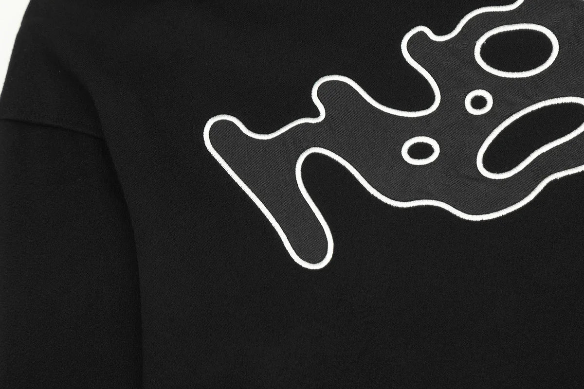 Harajuku Logo Embroidery Thick Fleece Hooded Hoodies for Men and Women Pullover Baggy Casual Sweatshirts Oversized Loose Hoody Street King Limited
