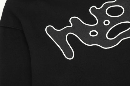 Harajuku Logo Embroidery Thick Fleece Hooded Hoodies for Men and Women Pullover Baggy Casual Sweatshirts Oversized Loose Hoody Street King Limited