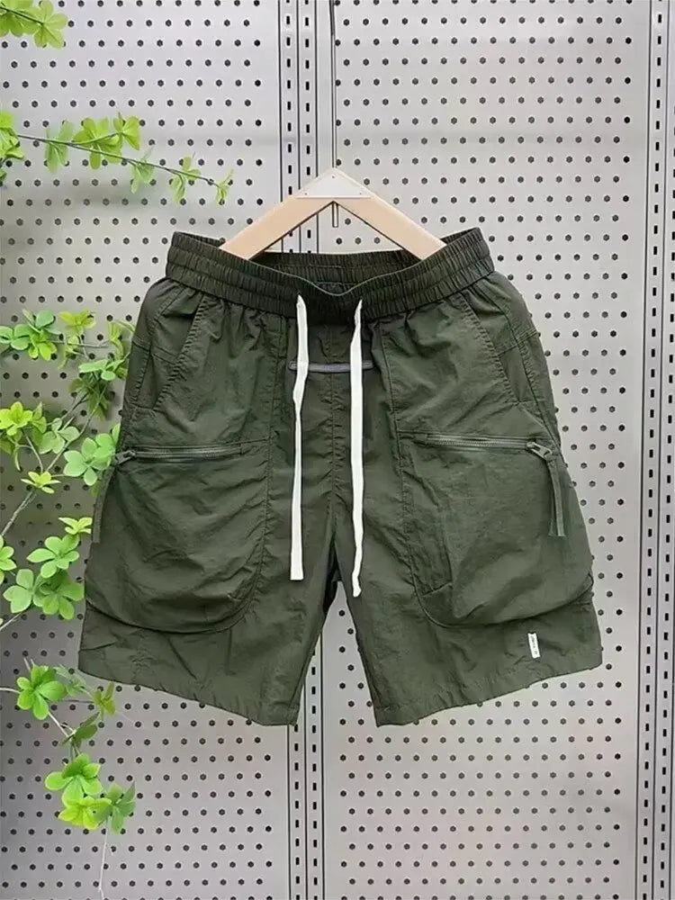 Cargo Shorts Men's Summer Thin Loose Multi-pockets Fifth Pants Quick Dry Shorts Male 2024 Summer Men Bermuda Shorts Korean fashi Street King Limited