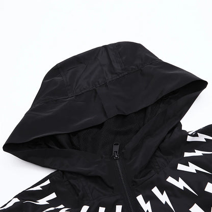 New luxury Men 2023 Classic Neil Thunderbolt Zipper Windbreak Windproof Parka Jackets With Hoody Outdoor Wear Thin #426 Street King Limited