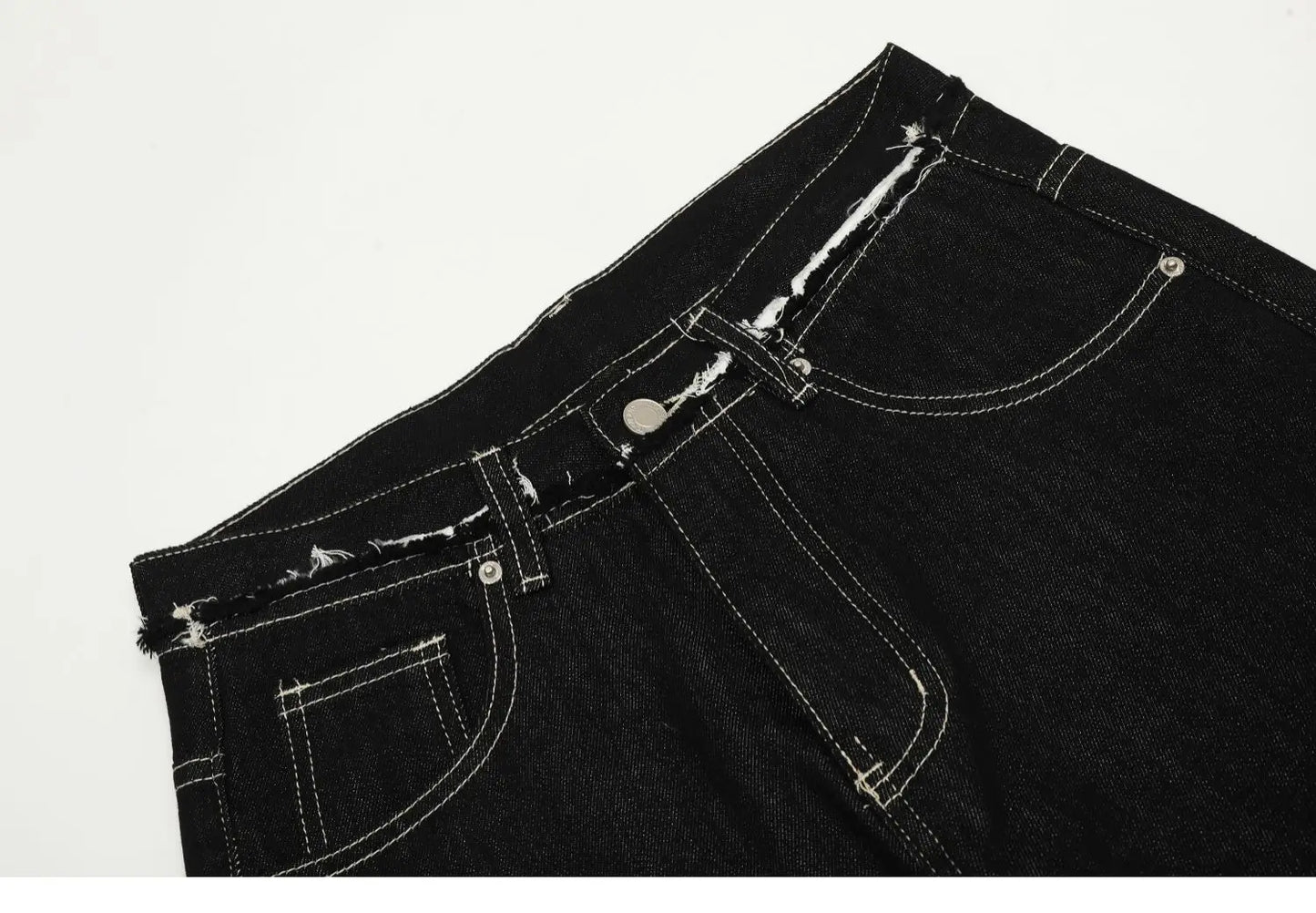 men women streetwear fashion loose casual wide leg straight black denim jeans pant boyfriend y2k baggy jeans trousers unique jeans style 2262