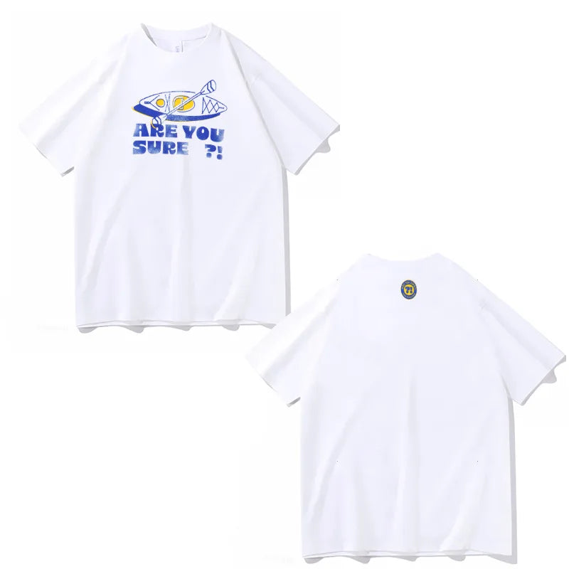 New American Style Ins Personalized Street Men's Women's Cotton T-shirts Fashion Y2K Retro O-neck Harajuku Couple Oversized Tops Street King Limited