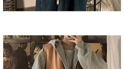 Fake two-piece coat men's ins, trendy Japanese functional workwear hooded jacket, autumn European and American retro trend tops Street King Limited