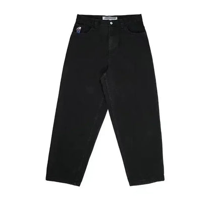 hip hop streetwear big boy jeans y2k pattern embroidery retro blue baggy jeans pants men women fashion pants clothing vintage washed jeans