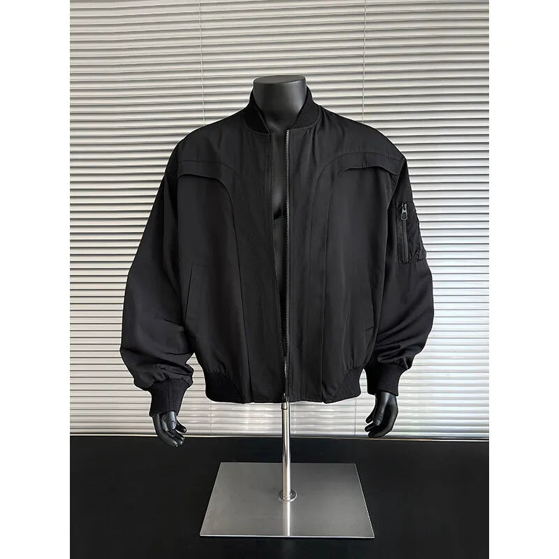spring autumn cleanfit bomber jacket men streetwear fashion loose casual hip hop short cargo motorcycle jacket women coat unique cargo style 487