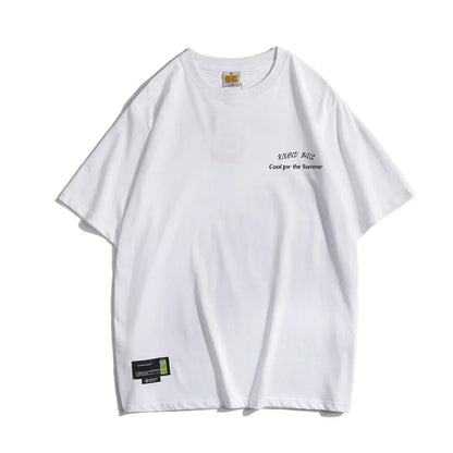Japanese Vintage Spring New 320g Short-Sleeved T-Shirt Men's Casual Printed Half-Sleeved Bottoming Top Street King Limited