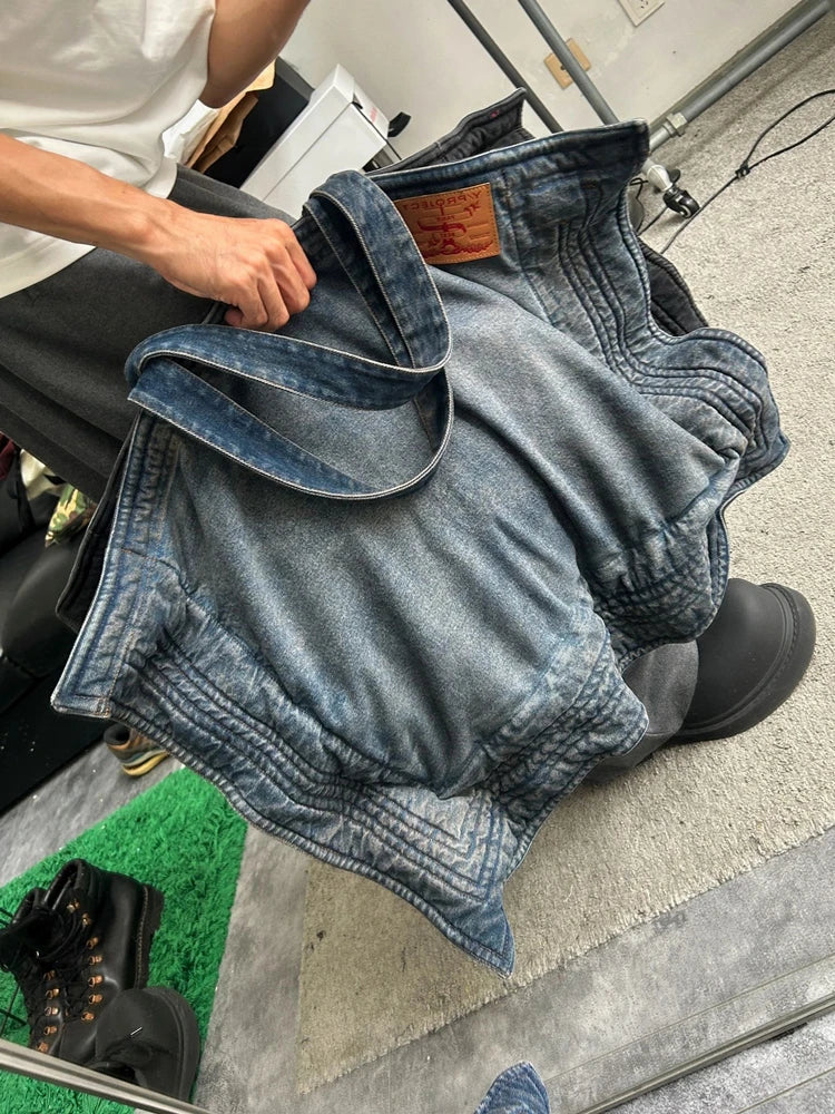 New 2024 Capacity Embroidered Project Messenger Strap Bag Men Women High Quality denimFunctional Shoulder Bags #787 Street King Limited