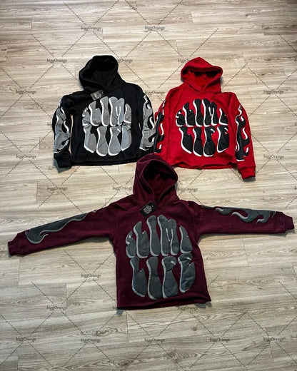 American Trendy Alphabet Oversize Hoodie Men's Y2K2023 High Street Clothing Fashion Loose and Versatile Pullover Sweatshirt Men Street King Limited