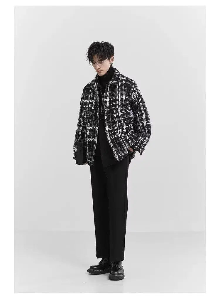 Spring and Autumn High Street Men and Women Trendy Personalized Plaid Collar Jacket Couple Retro Korean Coat Harajuku Top y2k Street King Limited
