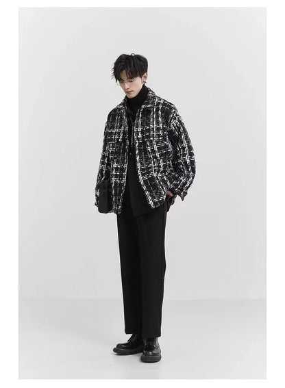 Spring and Autumn High Street Men and Women Trendy Personalized Plaid Collar Jacket Couple Retro Korean Coat Harajuku Top y2k Street King Limited