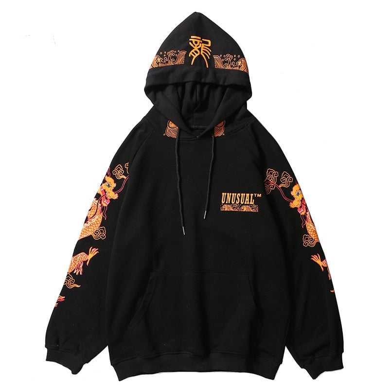 "Golden Dragon" Unisex Men Women Streetwear Graphic Hoodie Daulet Apparel
