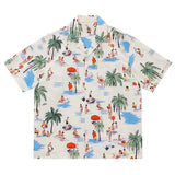 Men Short Sleeve Shirts Holiday Beach Print Blouses Vintage Casual Cuba Collar Shirt Outdoor Party Breathable Men's Clothing Street King Limited