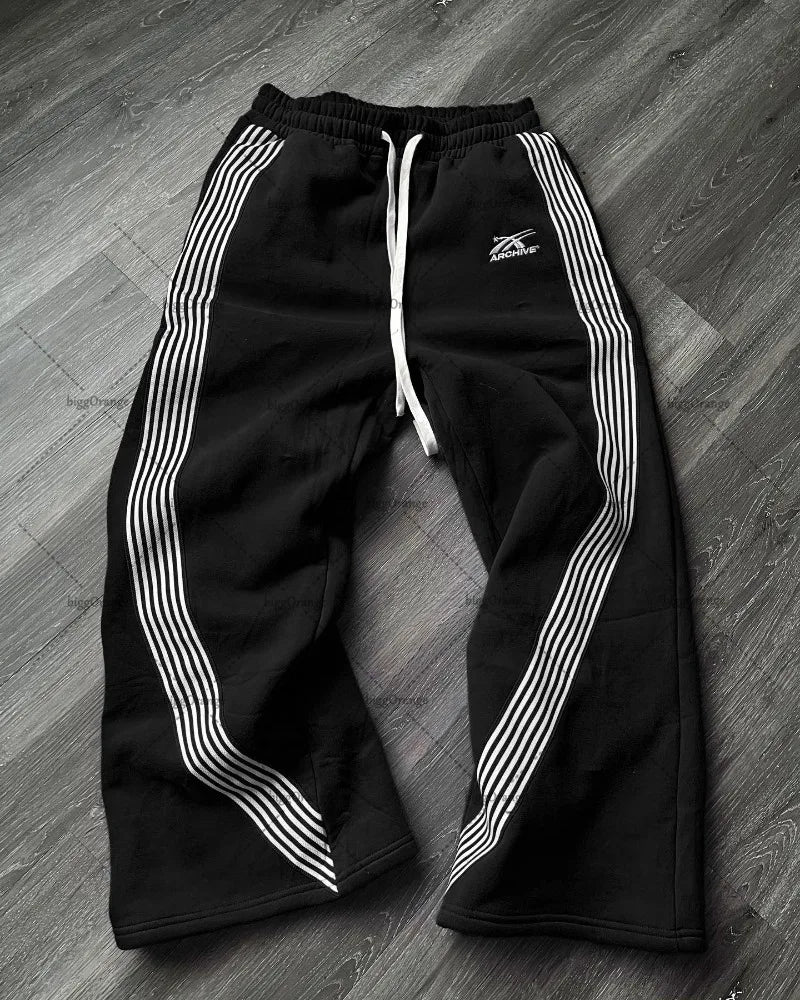2024Colorful Street Hip-Hop SweatpantsY2KHarajuku Retro Wide Leg Pants Men American Oversized Fashion Loose and Versatile Casual Street King Limited
