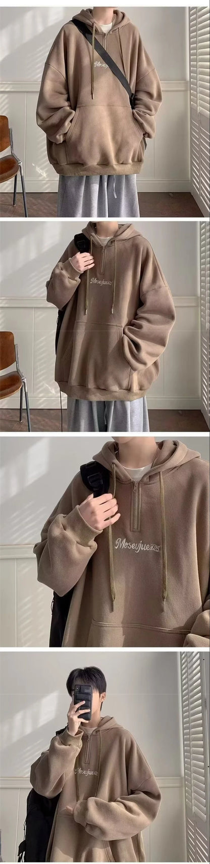Minimalist Fall Street Hoodie Oversized Bold Fit