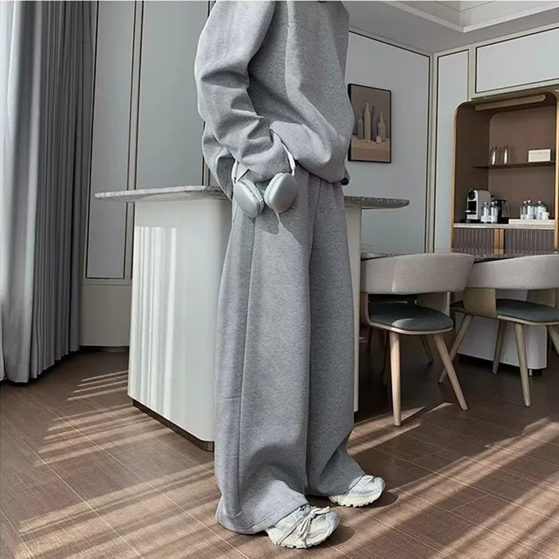 Solid Color Hoodies Men Women Japanese Loose Pullovers Sweatshirt Harajuku Detachable Neck Hoodie Autumn Spring Casual Overcoats Street King Limited