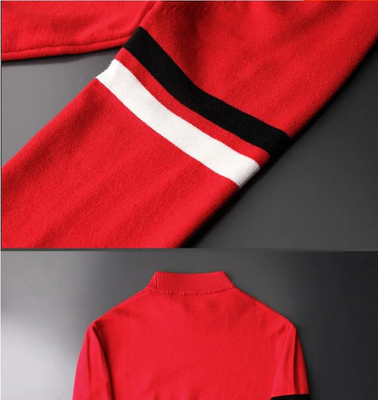 New 2022 Men Luxury gentleman Cotton embroidery Bee Striped Casual Sweaters pullover Asian Plug Size High quality Drake #M100 Street King Limited
