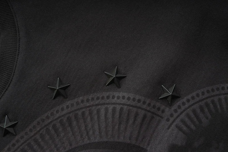 New 2022 Novelty Men Stereo Star Virgin Mary Halo Hoodies Hoody hooded Sweatshirts velvet Cotton Drake Thicken Fleece #E36 Street King Limited