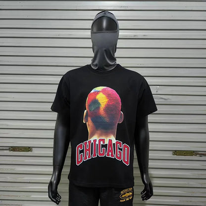 2024ss New IH NOM UH NIT T-shirt Masked Gold Necklace Printing Men Woman Good Quality Chaopai Top Tees Street King Limited