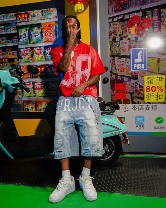 American fashion 88 letter pattern print oversized T-shirt men's fashion Y2K street hip-hop loose half sleeved shirt for couples Street King Limited