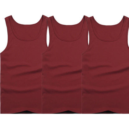Hot Sale 3pcs / 100% Cotton Mens Sleeveless Tank Top Solid Muscle Vest Undershirts O-neck Gymclothing Tees Whorl Tops Street King Limited