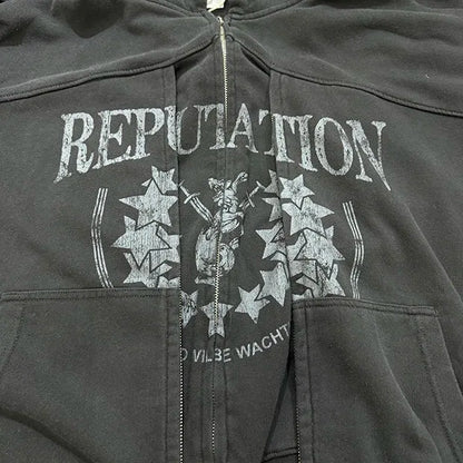 Double zipper hooded cardigan jacket Street King Limited